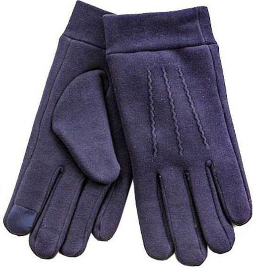 Herren-Set mit Strickmütze in blauer Farbe