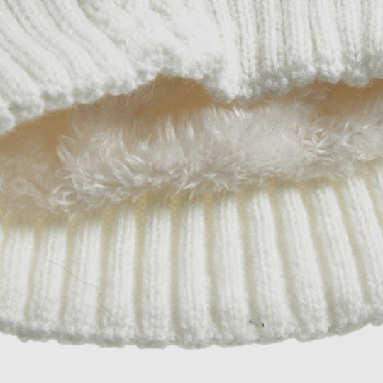 Women's Knitted Beanie in White