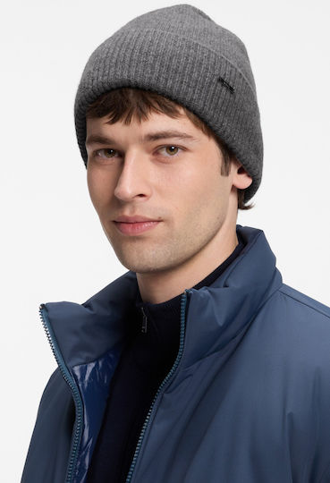 Men's Knitted Beanie in Grey