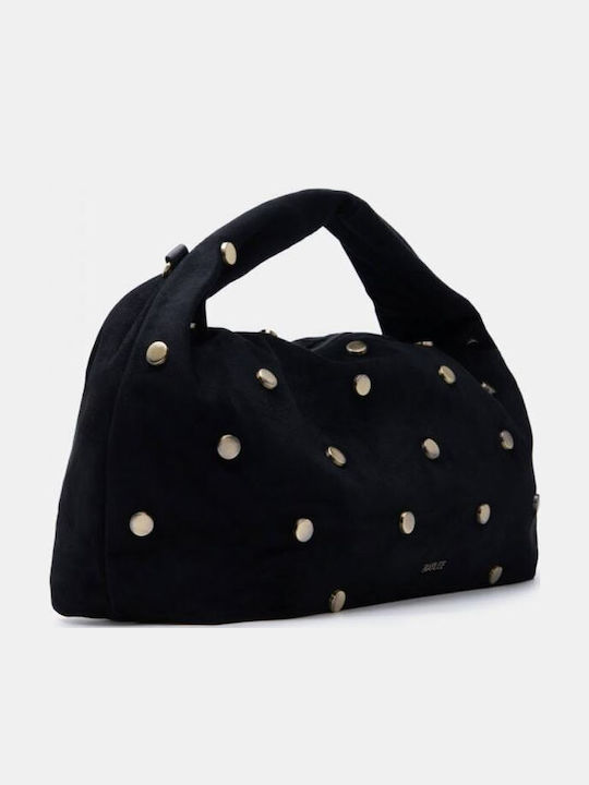 Damen-Hobo-Tasche aus schwarzem Wildleder