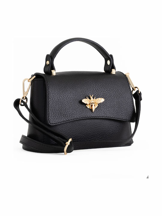 Damen-Ledertasche mit Klappe Braun Chocolate