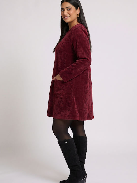 Burgundy Mini Dress