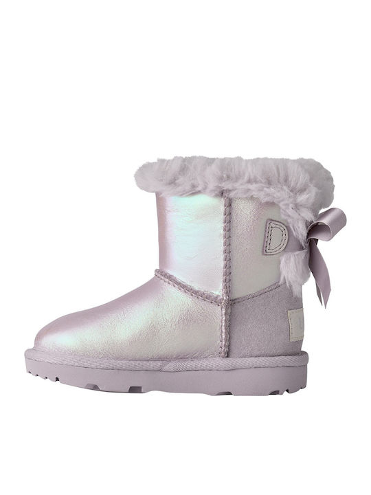 Mini Bailey Bow II Ghete din Piele pentru Copii Roz