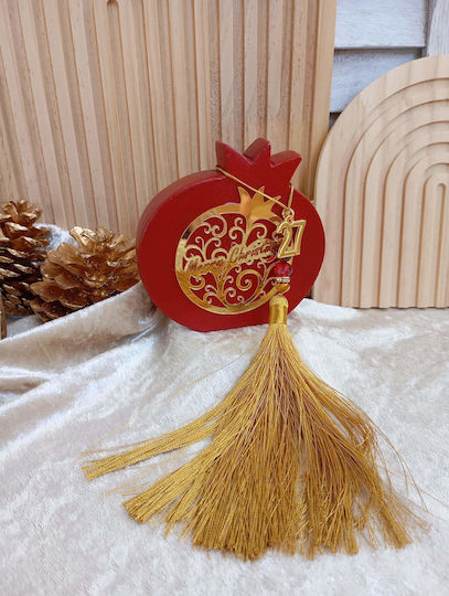 Ceramic Red Pomegranate Lucky Charm Ceramic Red Pomegranate Lucky Charm