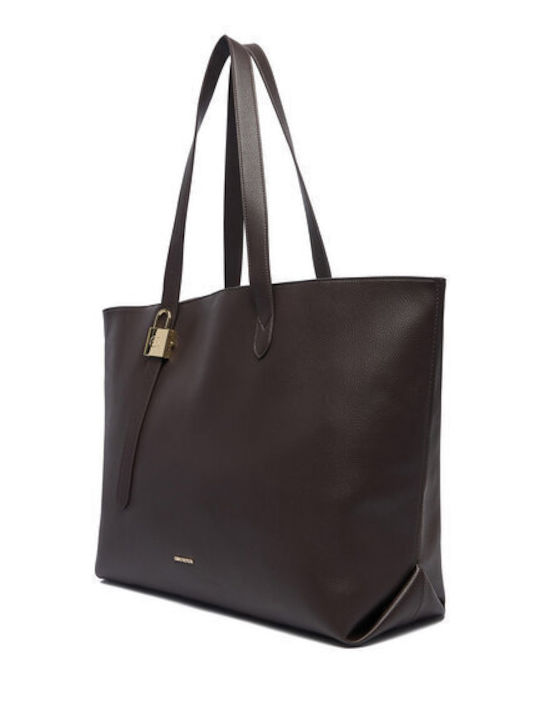 Damen-Shopper-Tasche Dunkelbraun