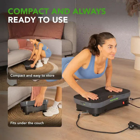 Tunturi Cardio Fit V30 Вибрационна Платформа за Пасивна Гимнастика за Цялото Тяло