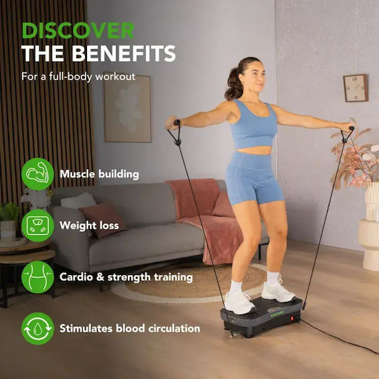Tunturi Cardio Fit V30 Вибрационна Платформа за Пасивна Гимнастика за Цялото Тяло