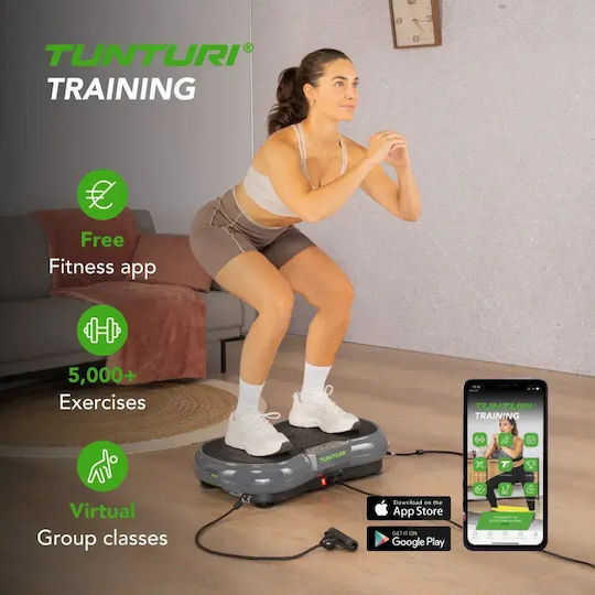 Tunturi Cardio Fit V40 Вибрационна Платформа за Пасивна Гимнастика за Цялото Тяло