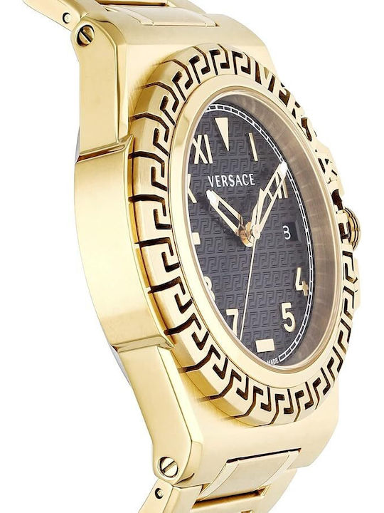 Greca Reaction Ανδρικό Ρολόι 44mm Μπαταρίας με Χρυσό Ατσάλινο Μπρασελέ