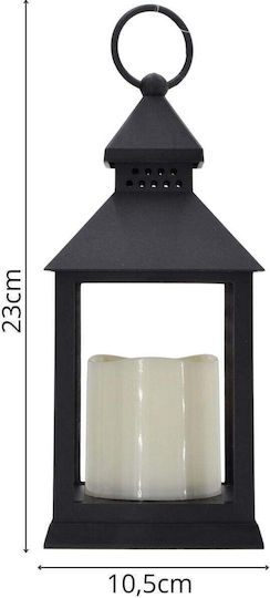 BigBuy Decorative Lamp Lattern Black 3pcs