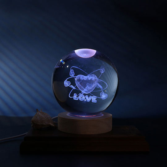 Total Gift Decorative Table Lamp LED Warm White Crystal Ball Total Gift Decorative Table Lamp LED Warm White Crystal Ball
