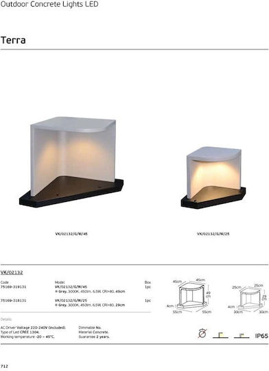 VK Lighting Decorative Lamp Gray