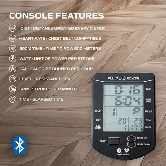 Rower Apollo Plus 24FAPP0000 Οικιακή Κωπηλατική Νερού