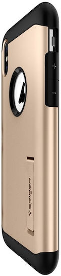 Spigen Slim Armor Задна Корица Пластмаса 1.2mm Златен iPhone X / XS