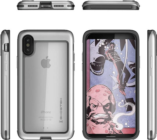 Ghostek Atomic Slim Back Cover Πλαστικό Ασημί (iPhone X / XS)