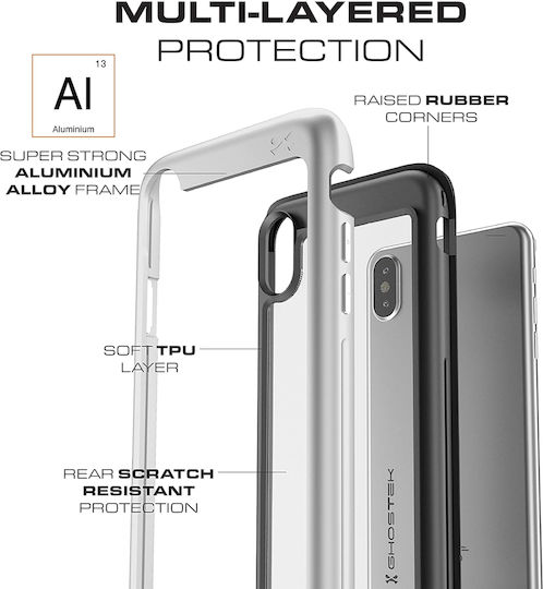 Ghostek Atomic Slim Back Cover Πλαστικό Ασημί (iPhone X / XS)