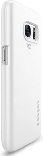 Spigen Thin Fit Back Cover Πλαστικό Λευκό (Galaxy S7)