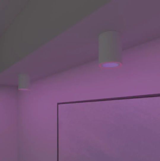 Calex Единично LED RGB Спот в Бял Цвят