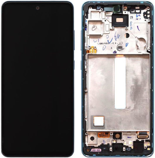 Screen OLED SP without Battery with Touch Mechanism and Frame for Galaxy A52 (Blue)