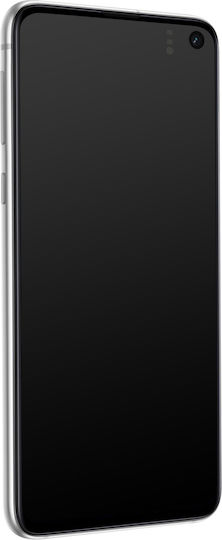 Οθόνη mit Touch-Mechanismus und Rahmen für Galaxy S10 (Weiß)