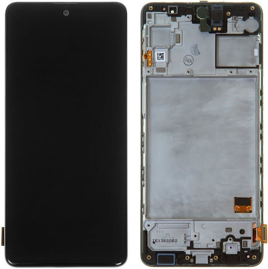 Screen with Touch Mechanism and Frame for Galaxy M31s (Black)