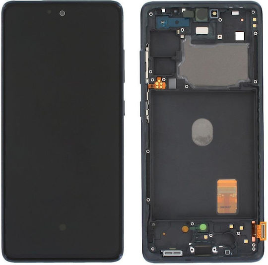 Екран със Сензорен Механизъм и Рамка за Galaxy S20 FE (Син)