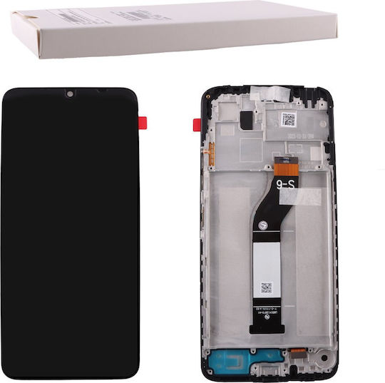 Ecran cu Mecanism Tactil și Ramă pentru  Redmi 13C 4G , Poco C65 4G (Negru)