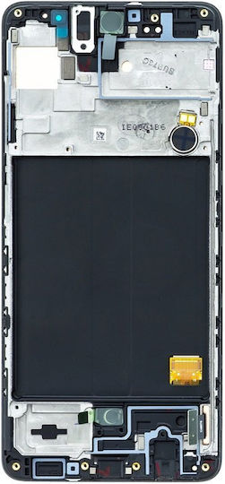 Екран A515 със Сензорен Механизъм и Рамка за Samsung A51 (Черен)