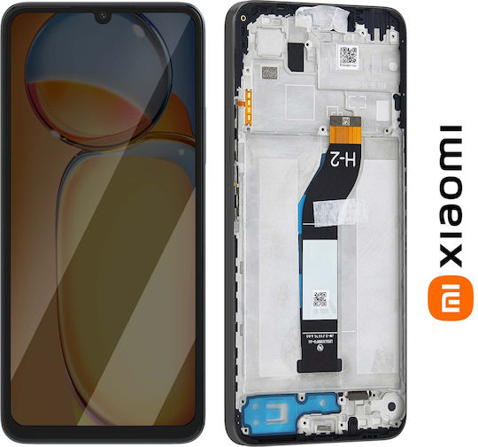 Ecran cu Mecanism Tactil și Ramă pentru  Redmi 13C 4G , Poco C65 4G (Negru)