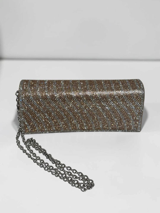 Damen-Clutch in Rosa/Gold