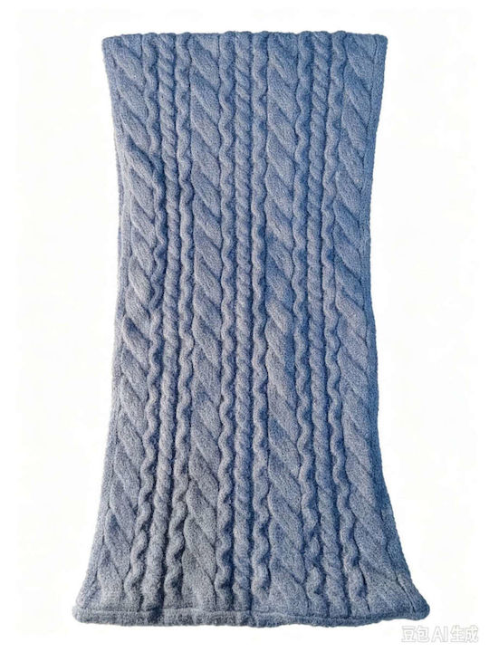 Women's Knitted Neck Warmer Scarf Blue