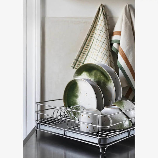 Madam Stoltz Στραγγιστήρι Νεροχύτη Inox Γκρι 41x33x14cm