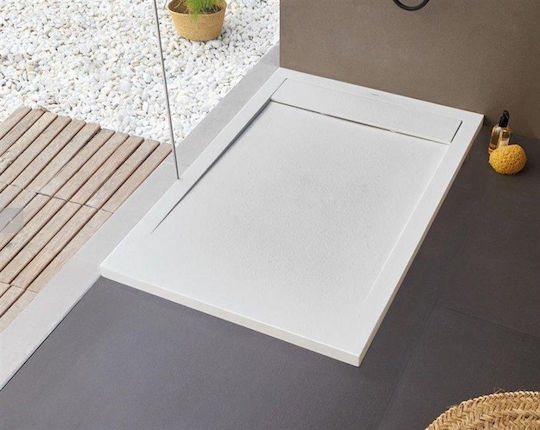 White Porcelain Shower Tray 120x80cm