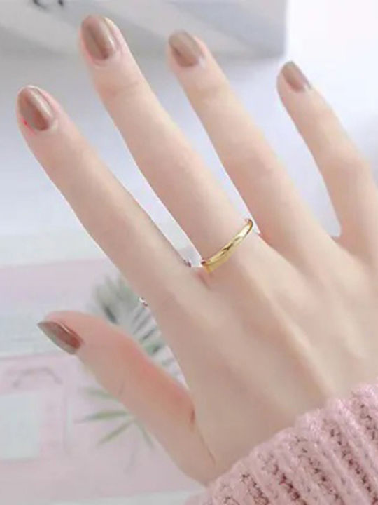 Unisex Ringband Stahl 316L Gold Bode 02472