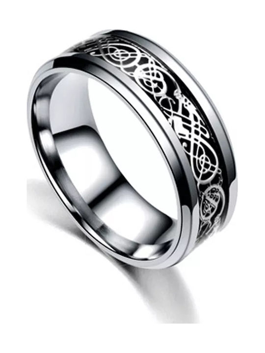 Männer Tribal Ring aus chirurgischem Stahl hypoallergenisch