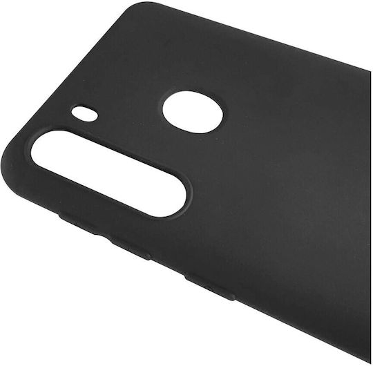 Lemontti Silky Schwarze Silikonhülle Samsung Galaxy A21