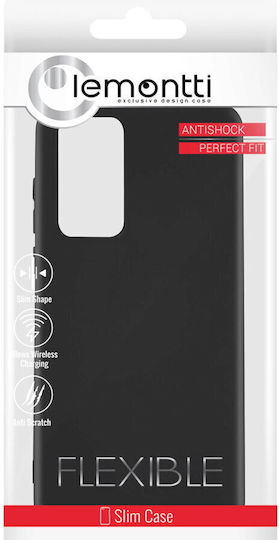 Lemontti Silky силиконов калъф за Huawei P40, черен