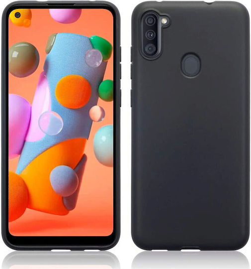Lemontti Silky Silicone Case Samsung Galaxy A11 Black