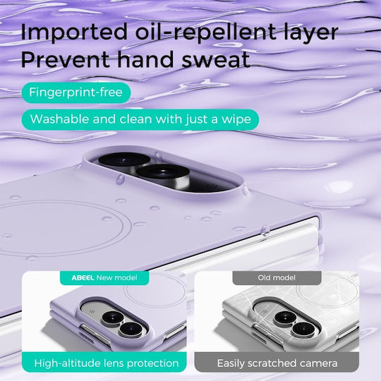 Abeel Back Cover Σιλικόνης Μωβ (iPhone Duo)