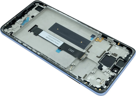 LCD Дисплей с Рамка за Xiaomi Mi 10T Lite Redmi Note 9 Pro 5G Оригинален Син