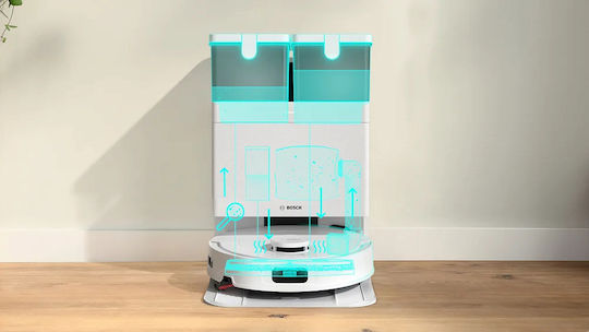 Spotless 2 Robot Vacuum Cleaner with Laser Mapping & 25000Pa Suction Power White
