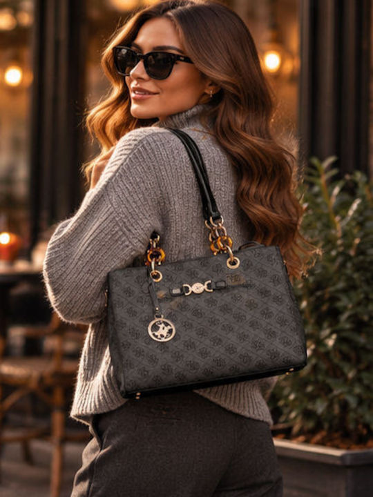 Set Women's Black Tote Bag