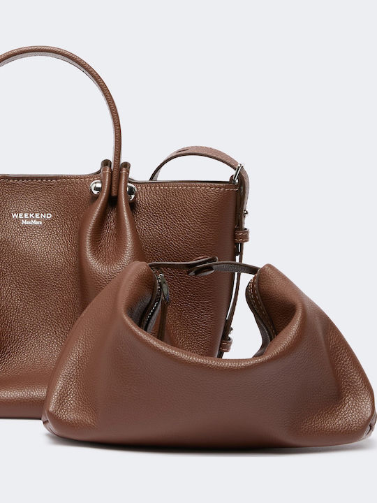 Braune Damen-Tote aus Leder