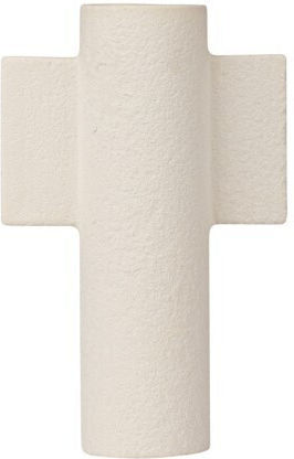 Estia White Ceramic Vase Y23.3cm