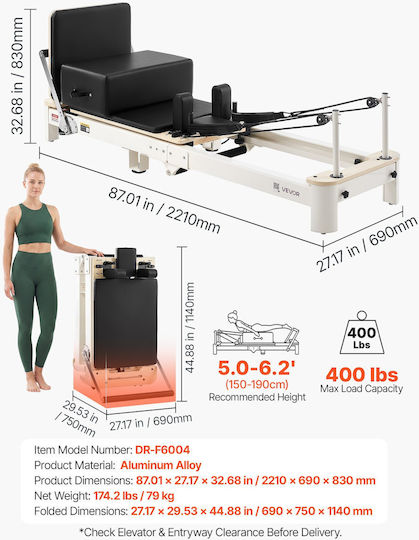 Vevor Κρεβάτι Pilates Reformer