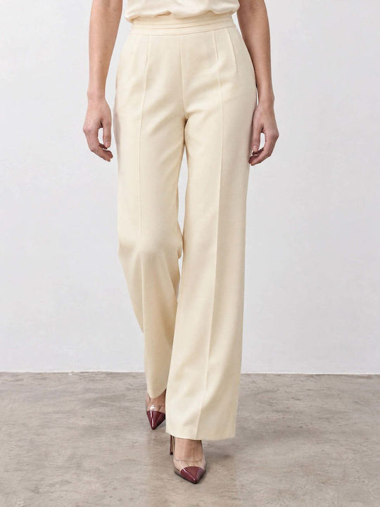Bill Cost Women's Fabric Trousers Vanilla