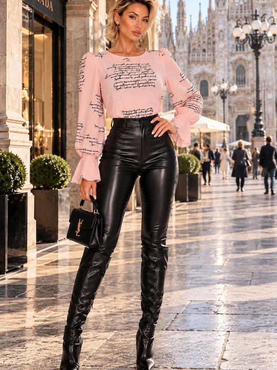 Women's Black Leather Trousers