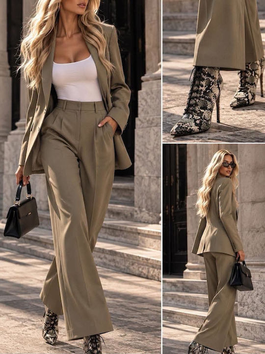 Women's Green Set with Trousers P-389