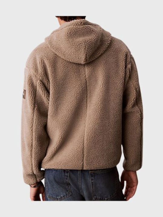 Calvin Klein Φούτερ Roasted Cashew με Κουκούλα