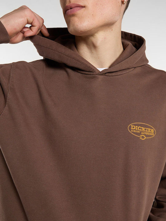 Φούτερ με Κουκούλα Chocolate Brown